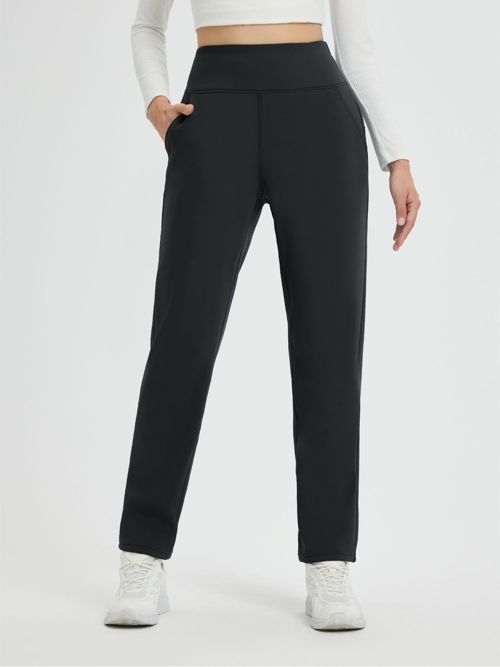 Baleaf Women's Running Heavyweight Thermal Fleece Tapered Pants
